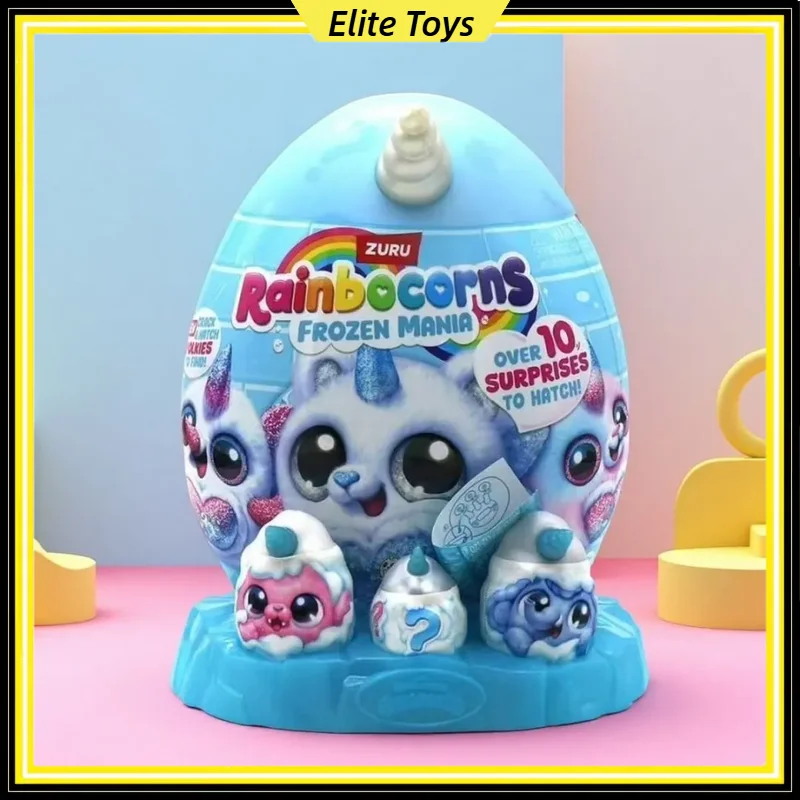 

Zuru Blind Box Rainbocorns Eggzania Frozen Mania Surprise Egg: Большой плюшевый единорог, коллекционная мягкая игрушка-кукла, подарки