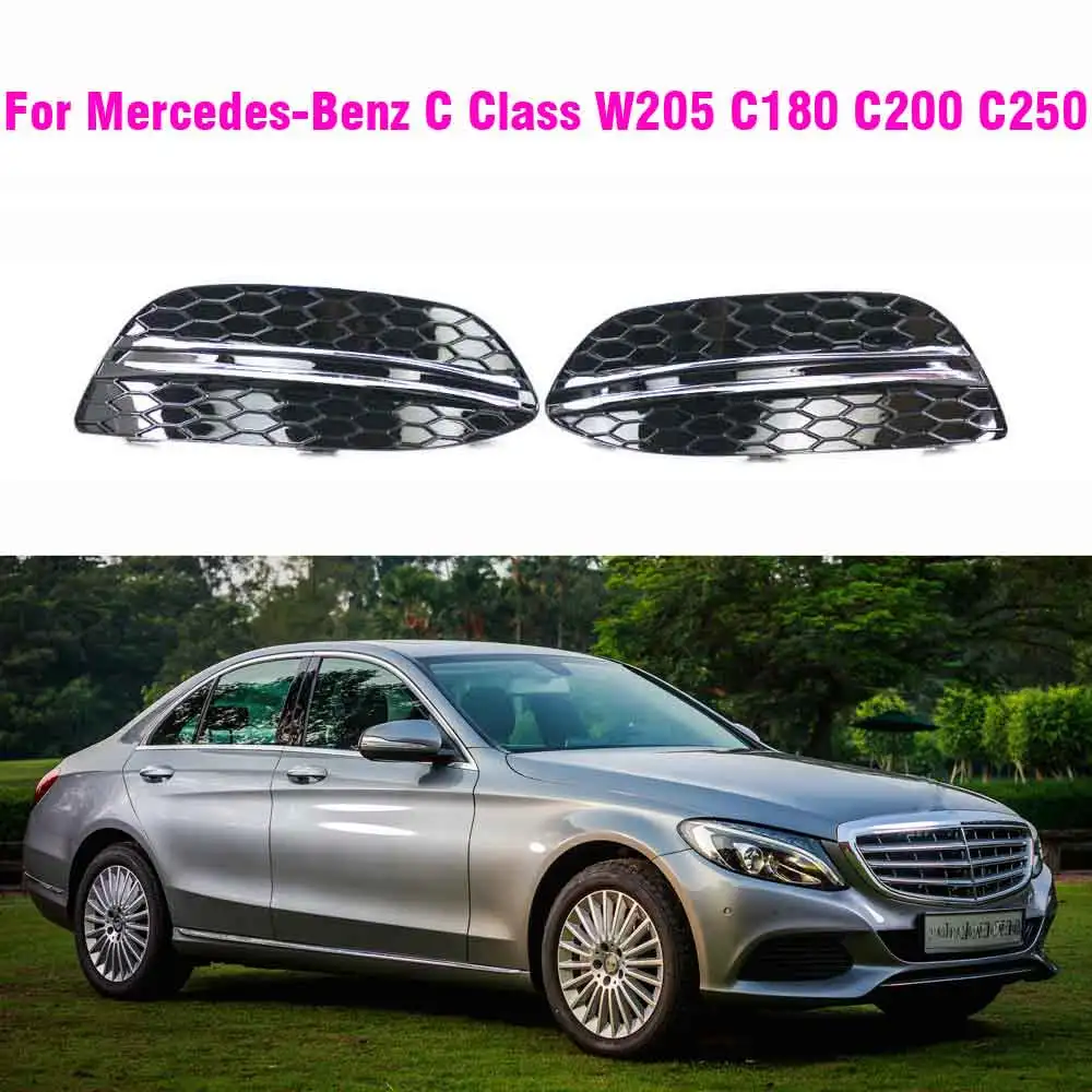 Front Bumper Fog Lamp Frame Accessories Car Front Bumper Fog Light Cover Trim For Mercedes Benz C-Class W205 2015-2019