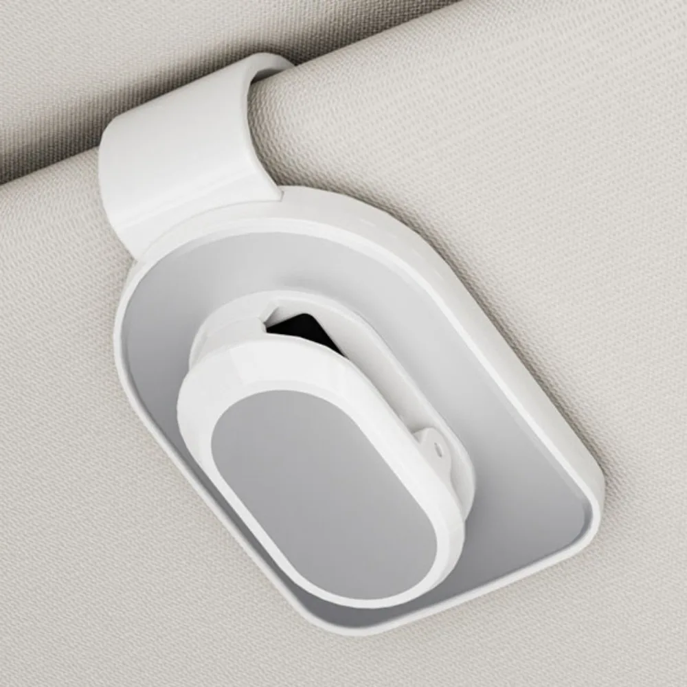 

Convenient Clip-on Auto Sunglasses Holder Press with Sponge Eyeglass Hanger Plastic Stable Car Visor Accessory Card