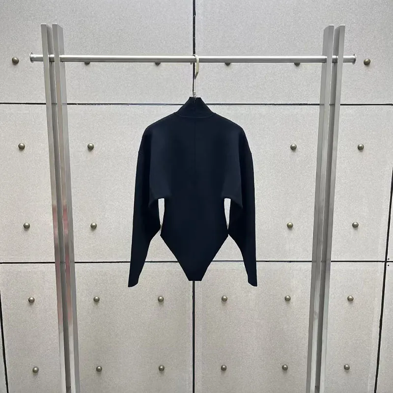 Women's sweater New elastic knitted slim fit women's long sleeved top for autumn 2026 cotton high neck pullover women's jumper
