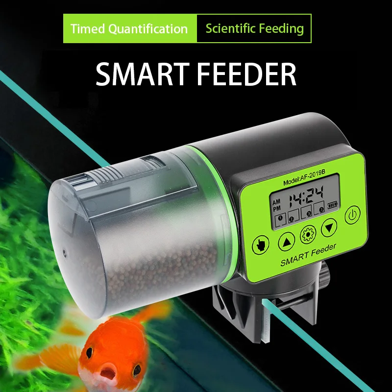 Smart Aquarium Mini Automatic Fish Feeder Vacation Auto Fish Tank Feeders With Timer Pet Feeding Dispenser LCD Fish Feeder Tool