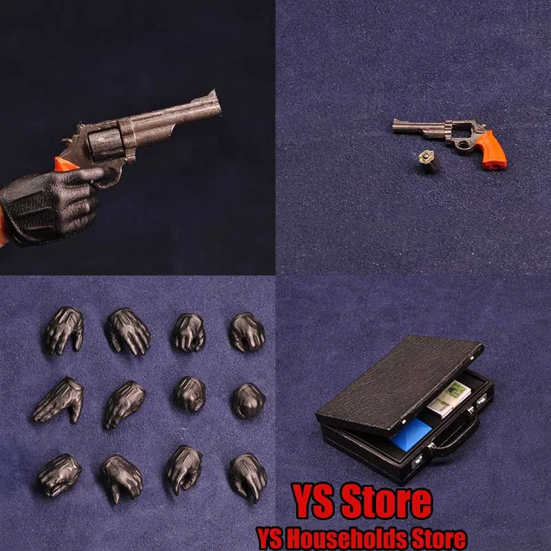 In Stock 1/12 Mini Left Wheel Pistol Model MP4 Submachine Gun Korean Money Suitcase Accessory For 6