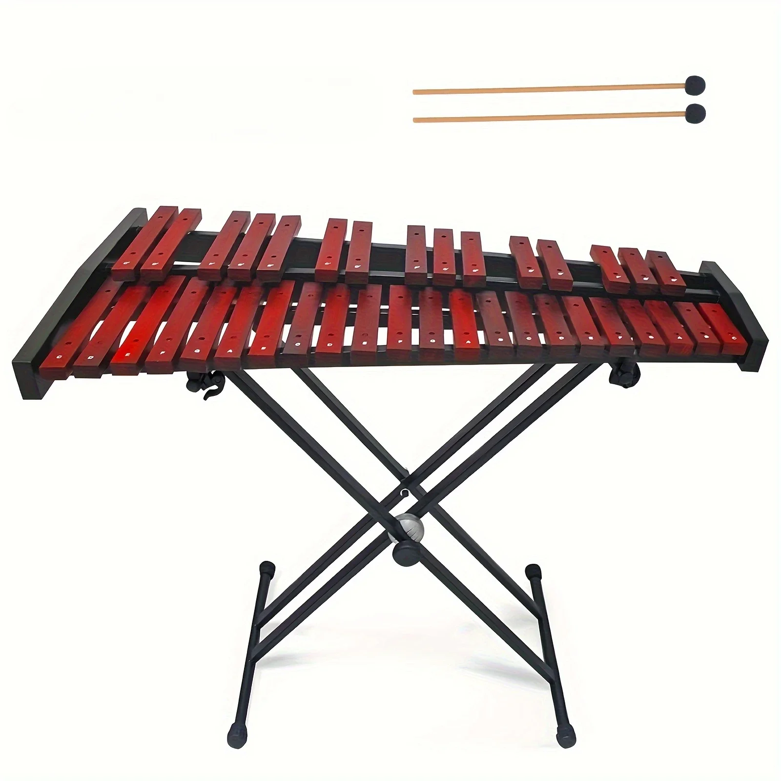 37 Key Wooden Adult Xylophone with Mallets and Adjustable Stand Professional Marimba for Beginners Professional (Wooden)