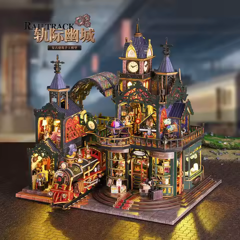 DIY Book Nook - Fantasy City Alley, 3D Puzzle Bookend for Bookshelf, Christmas &amp; Black Friday Creative Gift Idea