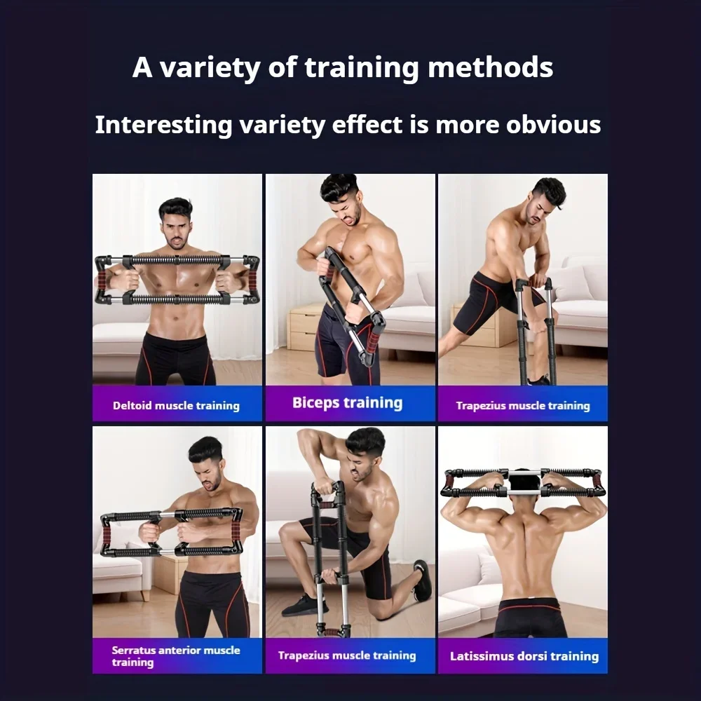 Men Multifunctional Arm Apparatus 100kg Adjustable Arm Strength Bar Strength Exercise Chest Abdominal Muscle Fitness Equipment