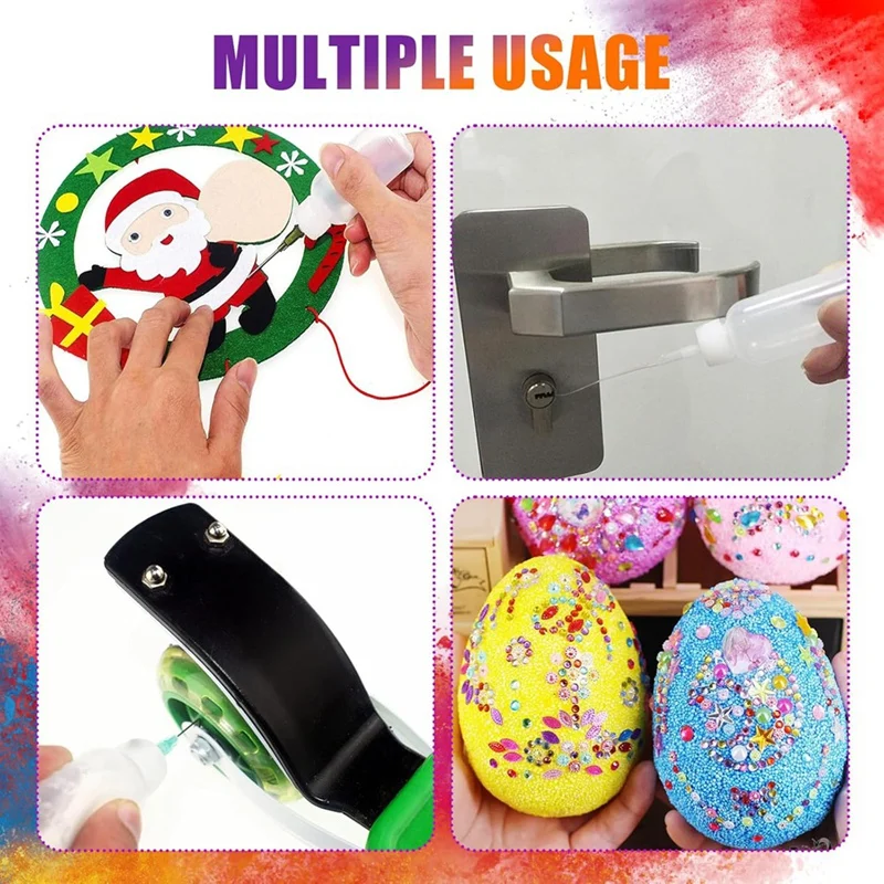 Bottiglia per applicatore con punta di precisione per colla da 100 ml, bottiglia per spremere la punta dell'ago con oliatore ad ago smussato 14Ga 16Ga 18Ga 20Ga 25Ga