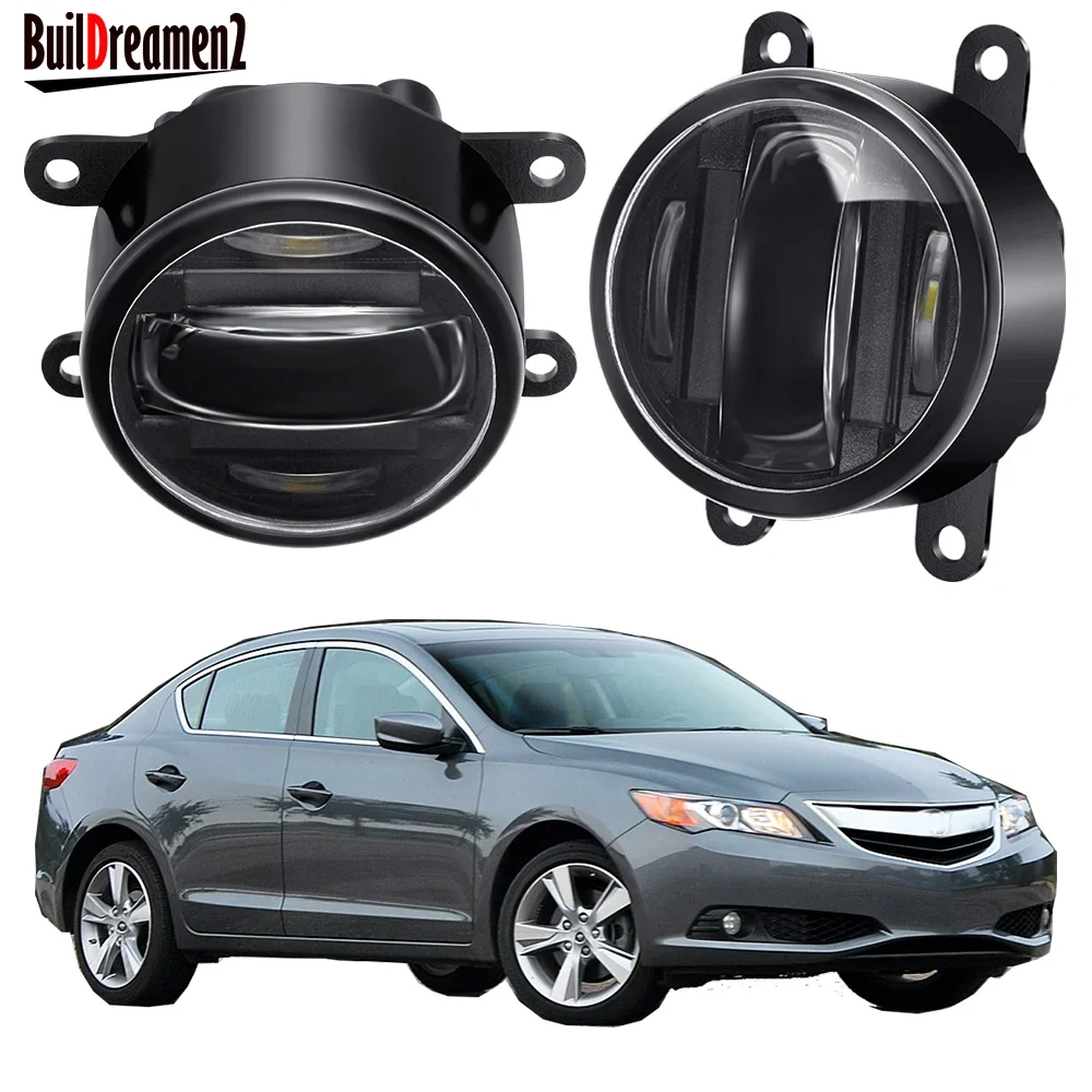 

2IN1 Дизайнерский противотуманный фонарь + DRL для Acura ILX 2013-2016 30W 4000LM Алюминиевый автомобильный передний бампер Светодиодные противотуманные дневные ходовые огни H11 12V