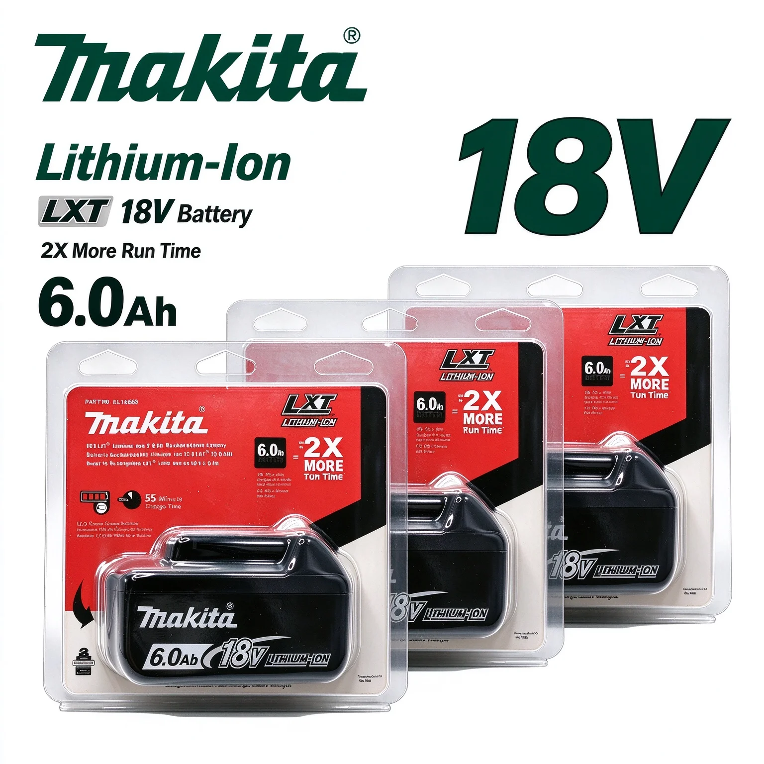 NEW Makita 18V 6.0Ah Lithium-Ion Battery BL1860 Power Battery Fit DHP487 Impact Drill Leaf Blower Tree Safety Protection Work