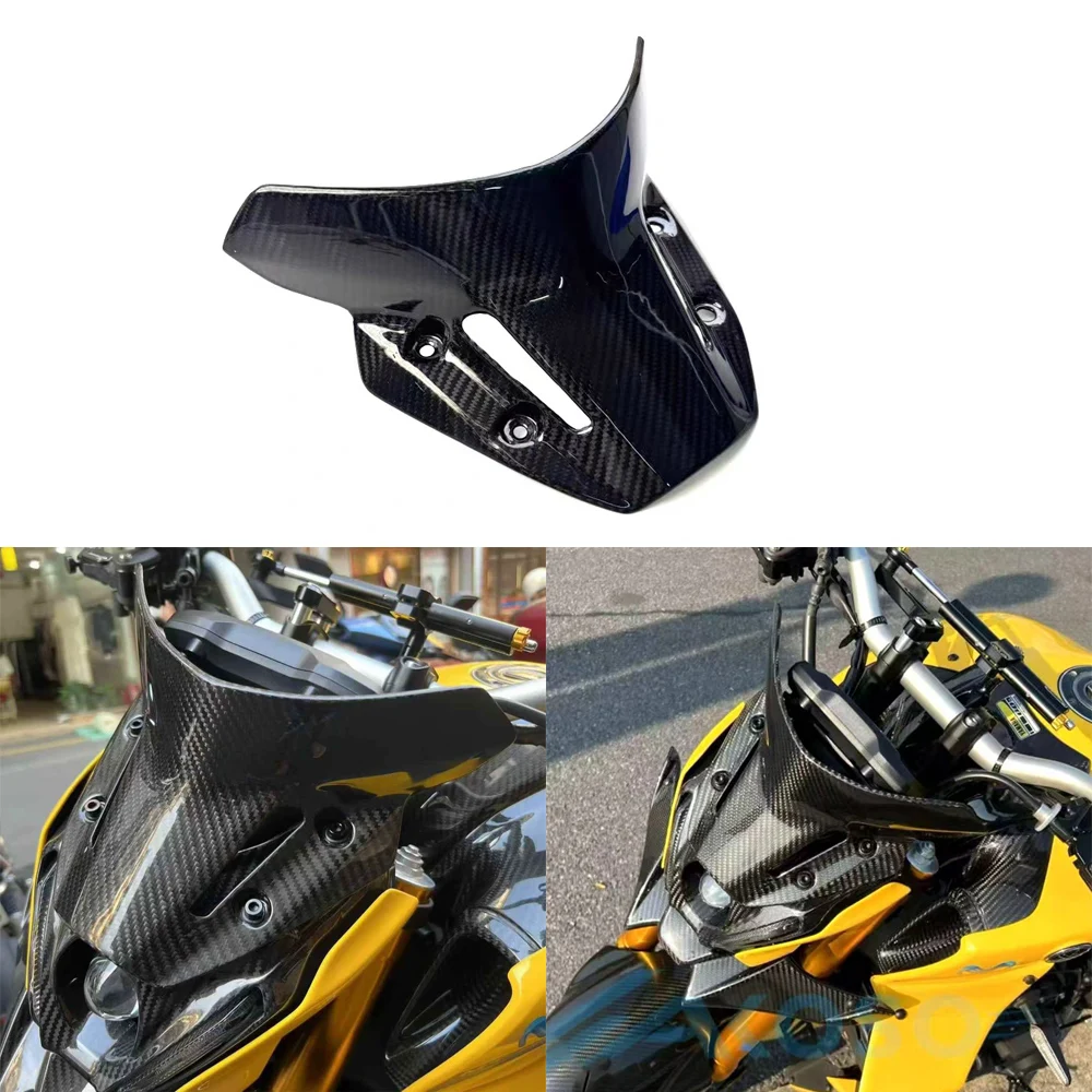 

100% carbon fiber suitable for Yamaha MT-09/ SP/ FZ09 2021-2023 front windshield carbon fiber deflector racing windscreen