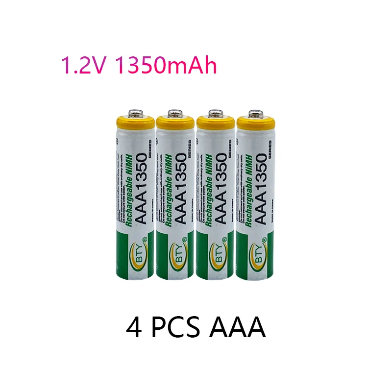 Bateria AAA 1.2V 1350mAh Ni-MH akumulator AAA do odtwarzaczy CD/MP3, latarki, zdalne sterowanie