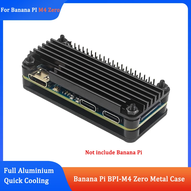 

Banana Pi BPI-M4 Zero Metal Case Full Aluminium Case Quick Cooling Option CPU Heatsink Protect Shell for Banana Pi BPI-M4 Zero