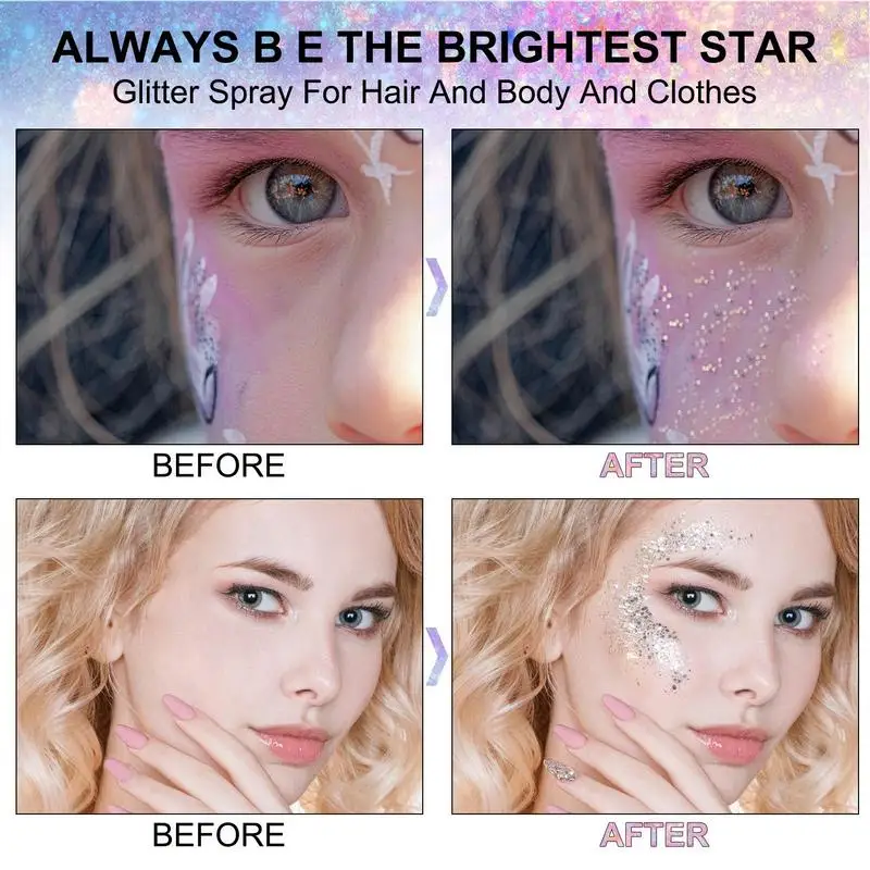 Body Glitter Gel Make-Up Pailletten Glinstert Oogschaduw Dikke Make-Up Voor Gezichtshaar Nagels Holografische Cosmetische Festival Glitter