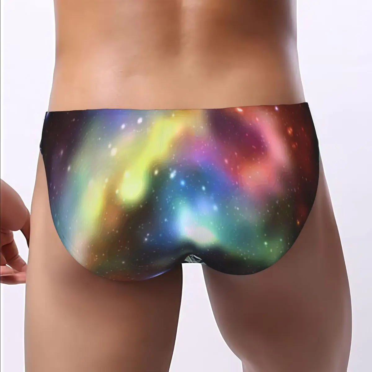 Nebula Night Starry Sky In Rainbow Colors Men's Underwear Soft Breathable Briefs Sexy Male Panties High Quality Ropa Interior