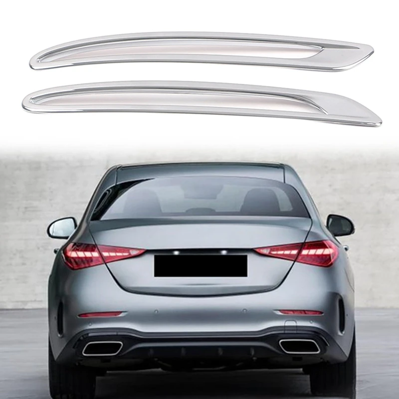 

NEW-Chrome Rear Bumper Reflector Fog Light Foglight Lamp Cover Frame Garnish Car Styling For Mercedes Benz C-Class W206 2022