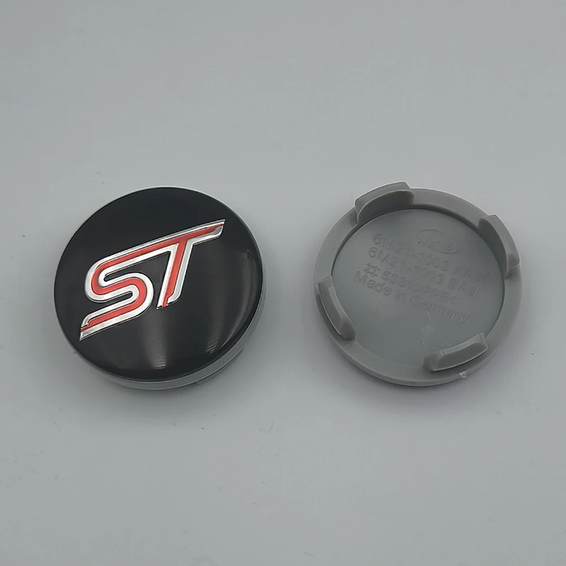 4PCS 54mm ST Wheel Center Caps Cover Hub Cap Car Emblem Badge For Ford Mondeo Mustang Focus Fiesta ST Logo Auto Accessories