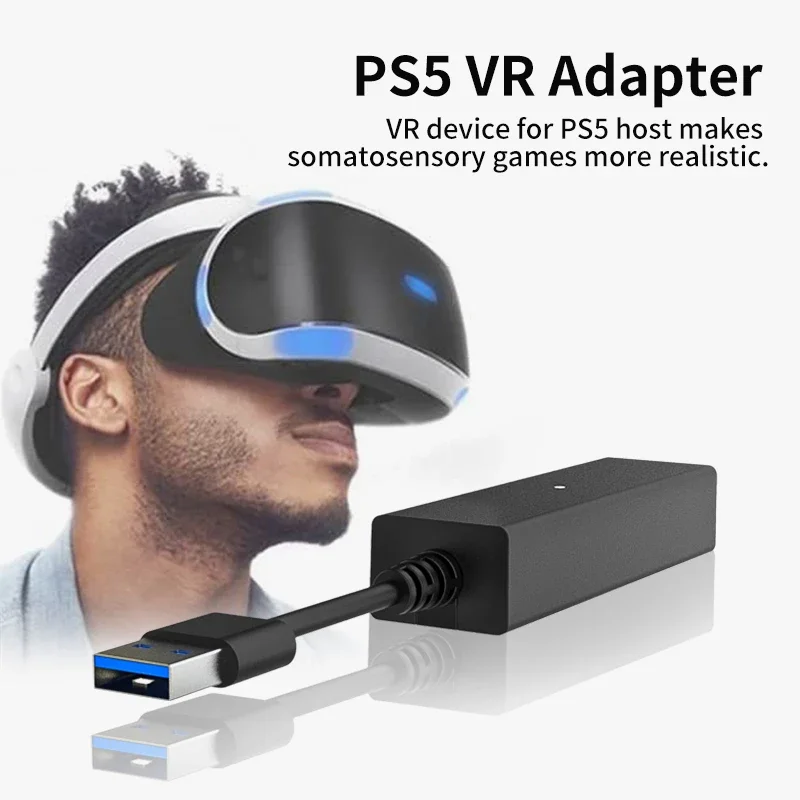 Aolion For PS5 VR Cable Adapter For PS5 Console USB 3.0 Mini Camera Connector For PS VR  PlayStation 5 Cable Adapter Accessories
