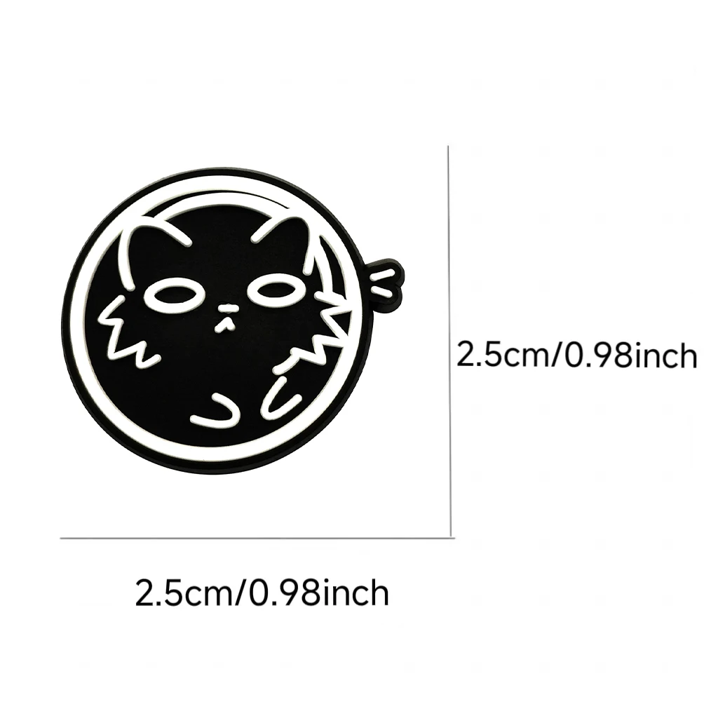 1-13pcs Cartoon Cute Black Cat Series PVC Shoe Charms Accessories DIY Detachable Sandal Wristbands Decorations Party Gifts