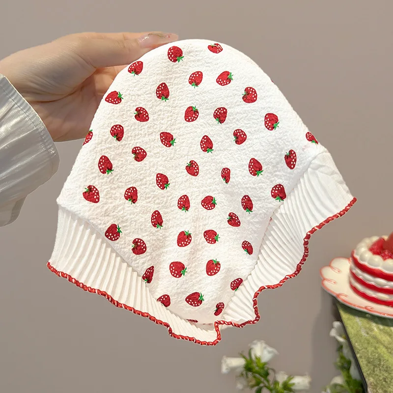 

Женская повязка на голову в милом девичьем стиле, кавайная кружевная повязка с клубникой, корейская версия, модный шарф для волос, летняя тонкая повязка для пляжа