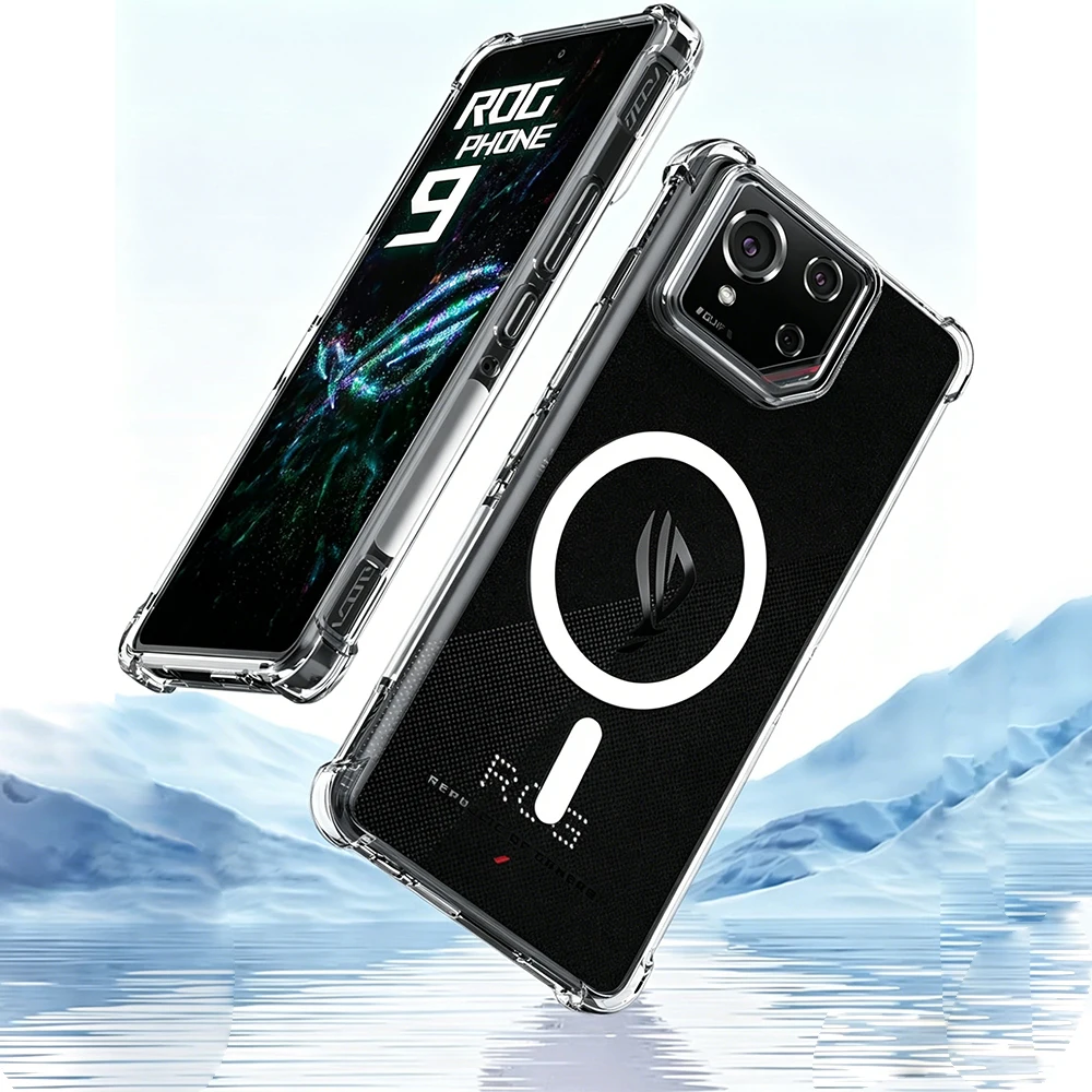 Verstärkte Ecken Weiche TPU Kabellose Ladehülle für Asus Rog Phone 9 FE Pro 8 7 Ultimate – Detail 2