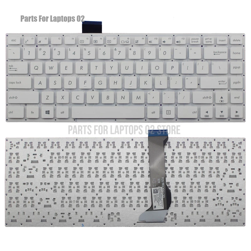 p+New For ASUS E402 E402MA E402SA L402 L402SA R417 R417SA White Laptop US Keyboard