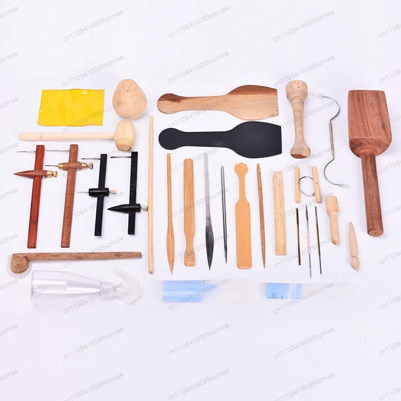 

Набор инструментов для работы с глиной из исинской фиолетовой глины, ручной работы, для формовки чайников и керамических изделий, специальный набор для обработки глины.