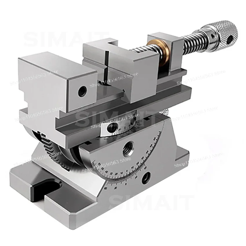 2 Inch Sine Plate, High Precision Sine Slope with Vise, Adjustable Angle Grinding Tool, 0.005mm Accuracy