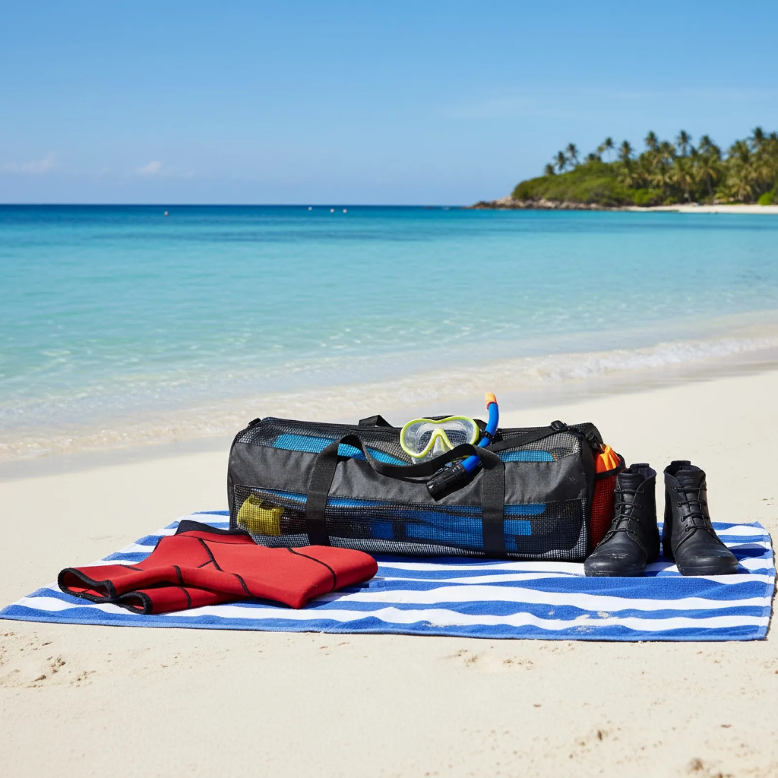 

Mesh Scuba Diving Duffel Bag Adjustable Shoulder Straps Large Gear Storage Bag for Boating Kayaking Water Sports