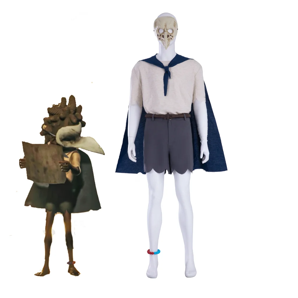 

Little Nightmares 3 Low Cosplay Costumes Cosplay Anime Men's Casual Uniform Suit With Cape Halloween Costumes Carnival Clothes