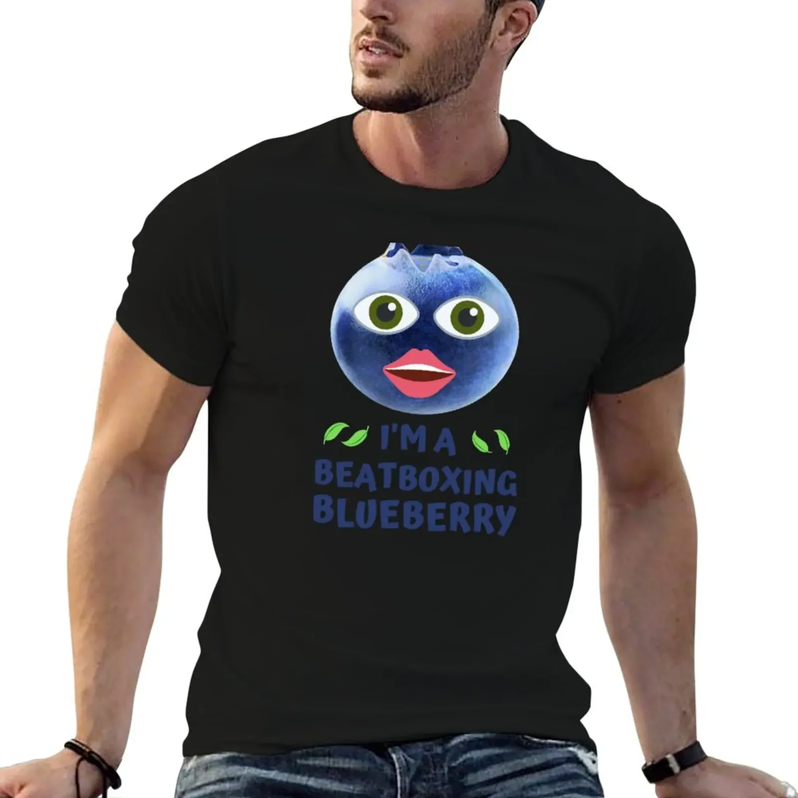 I'm a beatboxing blueberry T-Shirt graphic tee shirt sweat sports fans funny t shirts for men