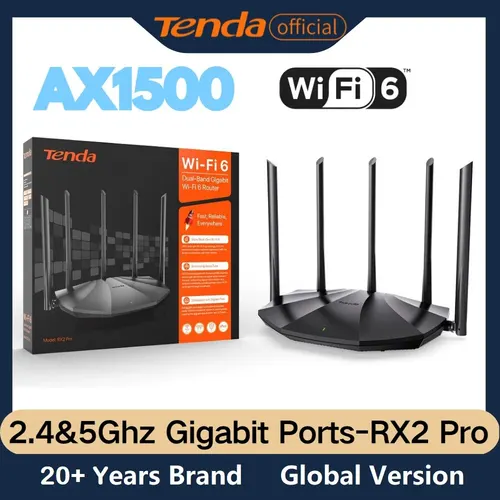 Tenda 와이파이 6 기가비트 무선 라우터 신호 증폭기, AX1500, 2.4G, 5GHz 빔 포밍, 부모 제어, 고객 네트워크 리피터  Best5