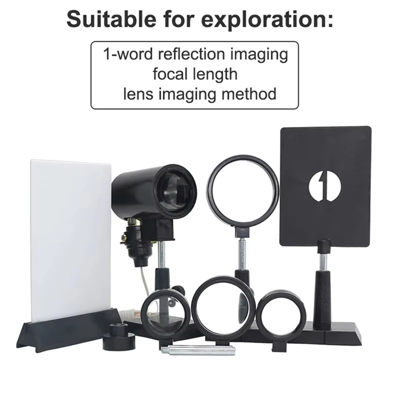 Optical Experiment Set Plano Convex Lenses Double Convex Lens Candle Holders 1 Set Screen Light Convex Concave Lens