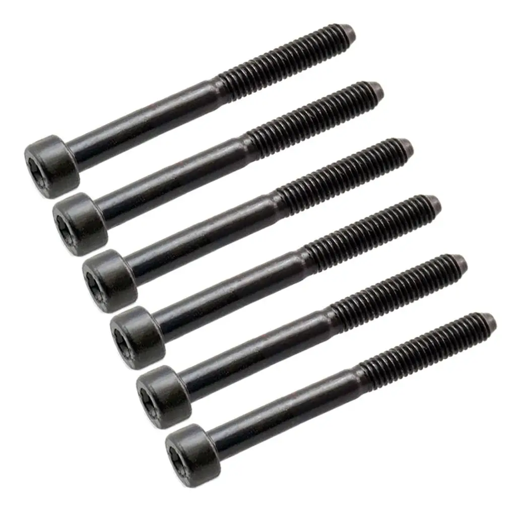 Electric Guitar Bass Accessory Black Hex Lock Saddle Screws Bridge Part for 6 String Electric Guitar