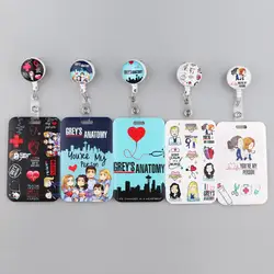 Grey's Anatomy-Soporte retráctil para tarjeta de identificación, carrete para Doctor, enfermera, llavero, accesorios escolares y de oficina