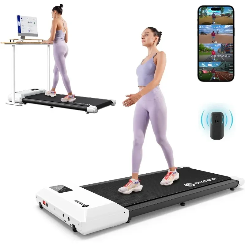 

Desk Treadmill, 2.5HP Low Noise Walking Pad Running Jogging Machine with Remote Control for Home Office, Lightweight Portable