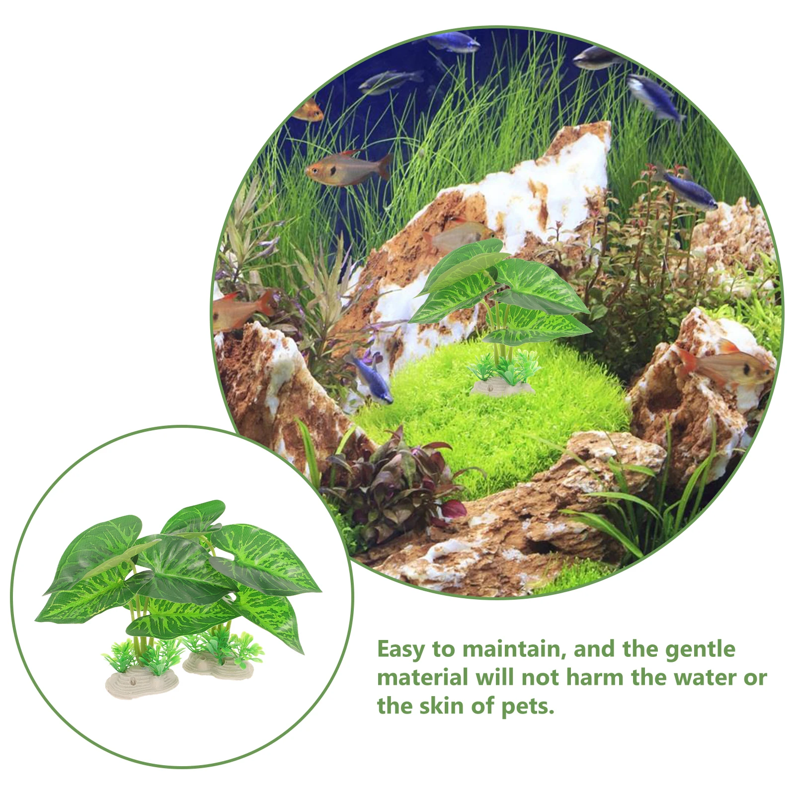 

4pcs Simulated Aquatic Plants Realistic Plastic Aquarium Decorations Fish Tank Plants Lifelike Underwater Landscape Accessories
