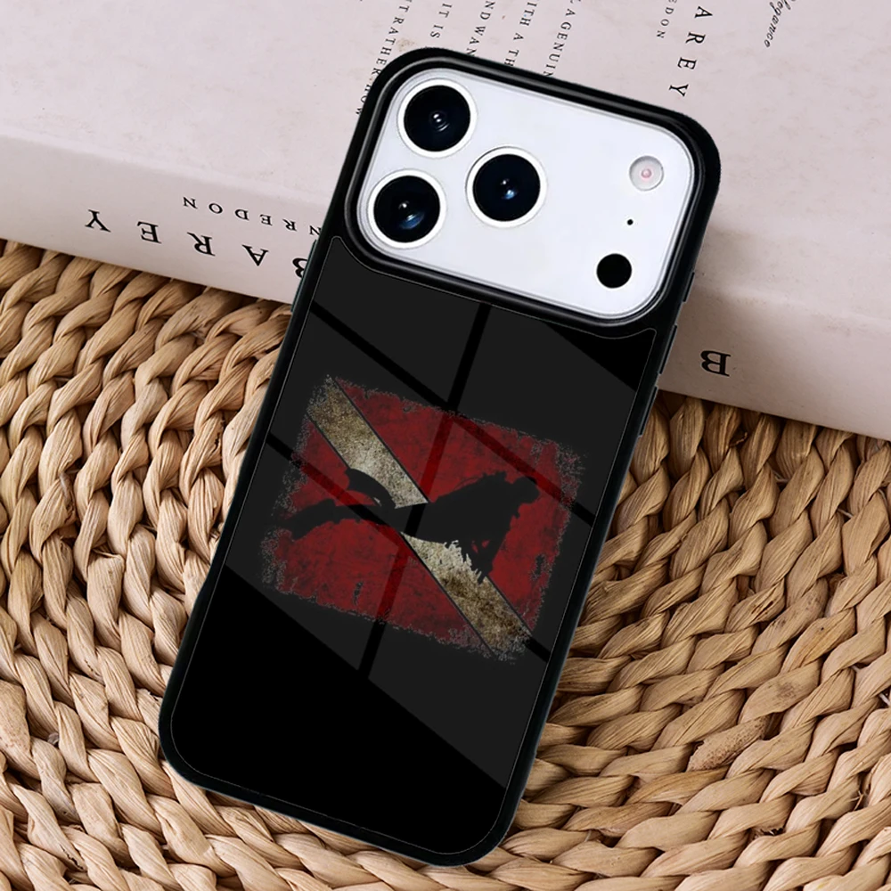 Capa de Celular Bandeira de Mergulho para Carregador Sem Fio MagSafe para iPhone 17 Pro Max 16 14 13 12 11 15 Air