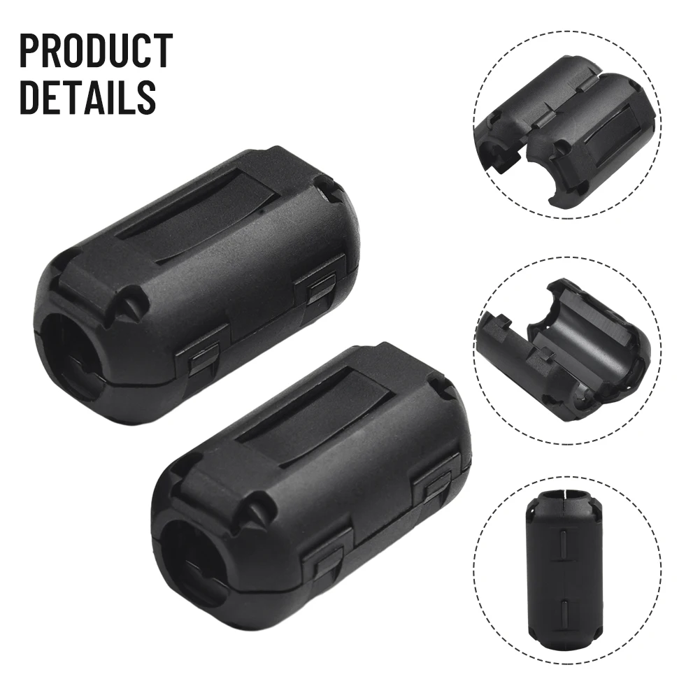 5X Noise Filter 3.5/5/7/9/13mm Toroidal Core Ferrite Bead Clip Choke RFI Noise Filter Clip Noise Filter Clip Cable
