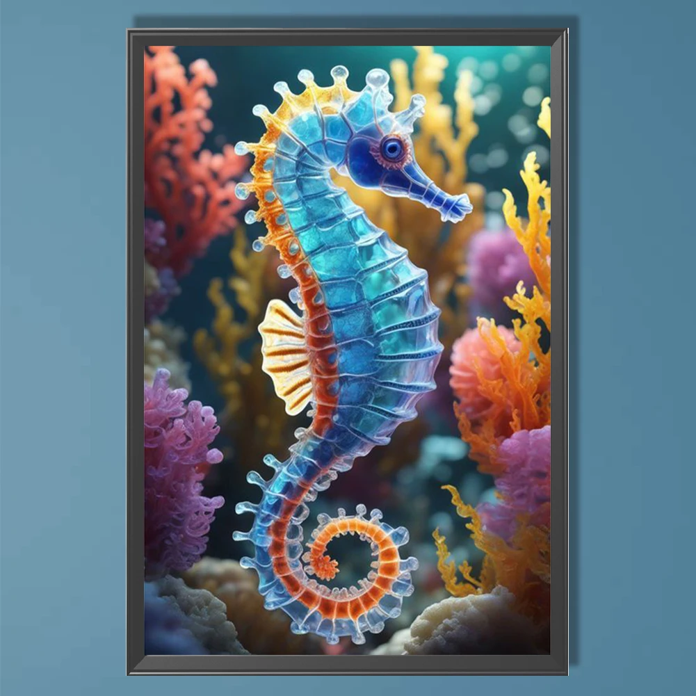 

5D DIY Full Round Drill Diamond Painting Seahorse Home Decor Art Craft 40x60cm