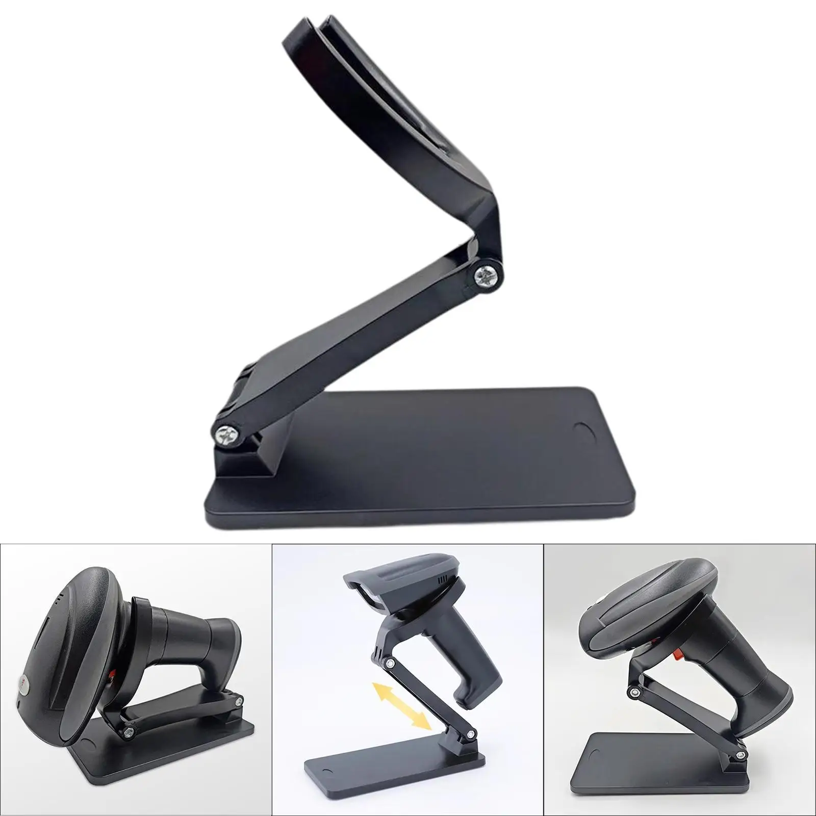 Sturdy Barcode Scanning Tool Holder Stable Warehouse Library ABS Bracket Wear Resistant Convenient for Supermarket Inventory