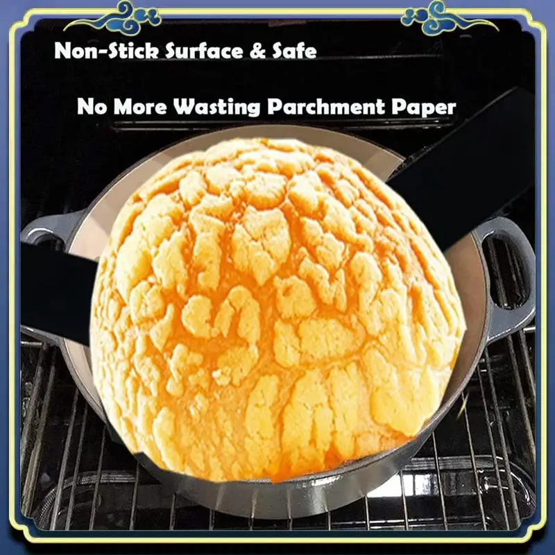 A56P-Baking Mat Bread Mats For Dutch Oven Bread Baking, Non-Stick Bread Sling, Long Handle For Easier Transfer Of Sourdough ,2PC