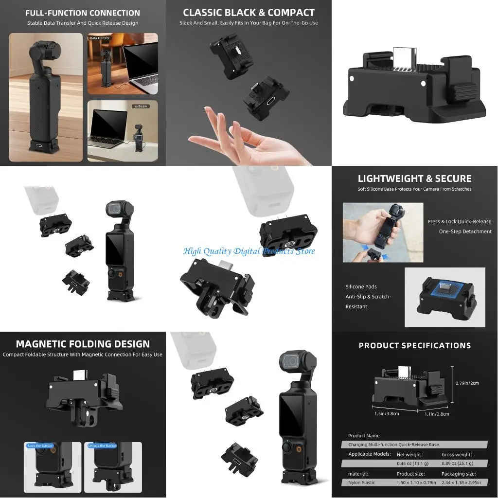 

U2JE Quick Installation Camera Mount Bracket Expansion Adapter for Pocket 3 Accessory