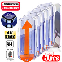 HD Oleophobic Coating Tempered Glass Screen Protector For iPhone 16 Pro Max 16e 11 17 15 14 Plus 13 12 XR XS X 8 Protective Film