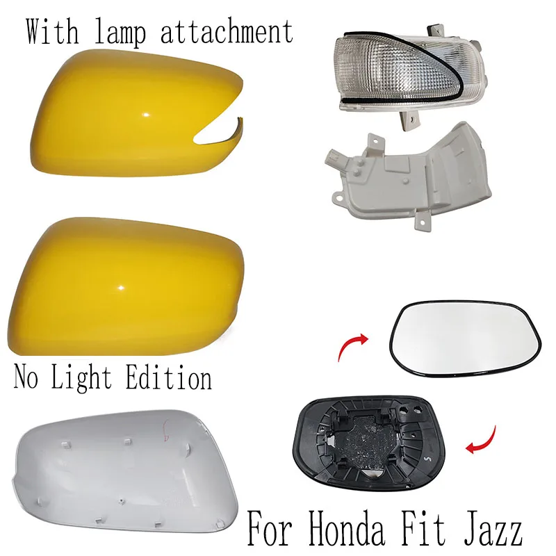 

Rearview Mirror Shell Cover For Honda Fit Jazz 2008 2009 2010 2011 2012 2013 GE6 GE8 Cap Housing Door Mirror black Atuo Parts