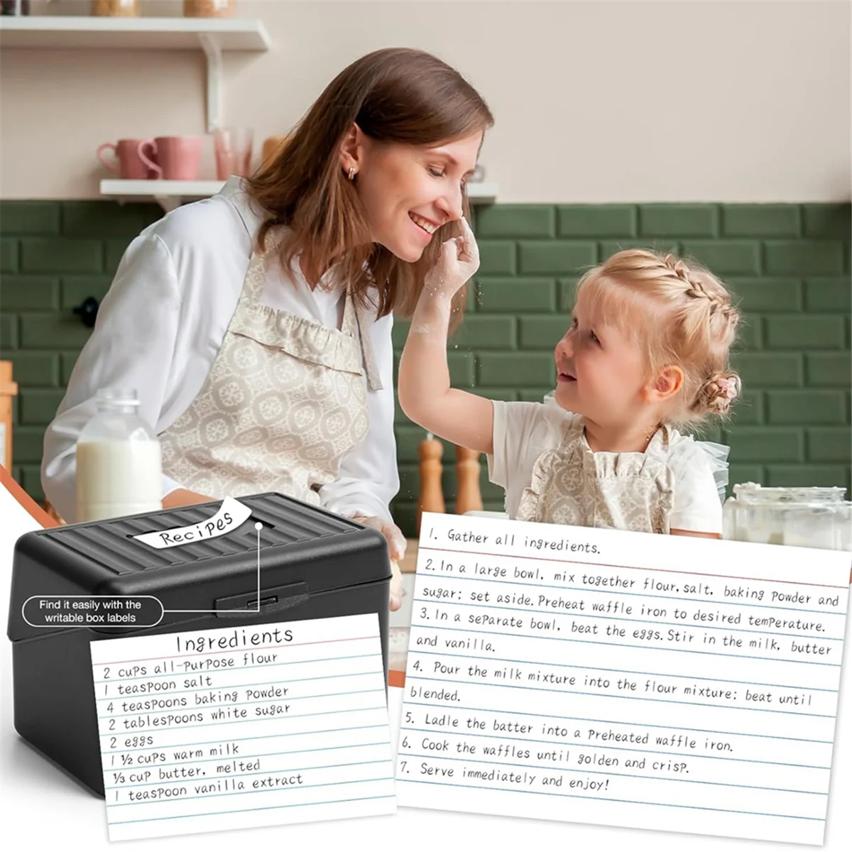 Portatarjetas de índice A88M de 3 pulgadas x 5 pulgadas con cerradura, organizador de caja de tarjetas de índice, almacenamiento con, para recetas en el hogar, dirección y oficina