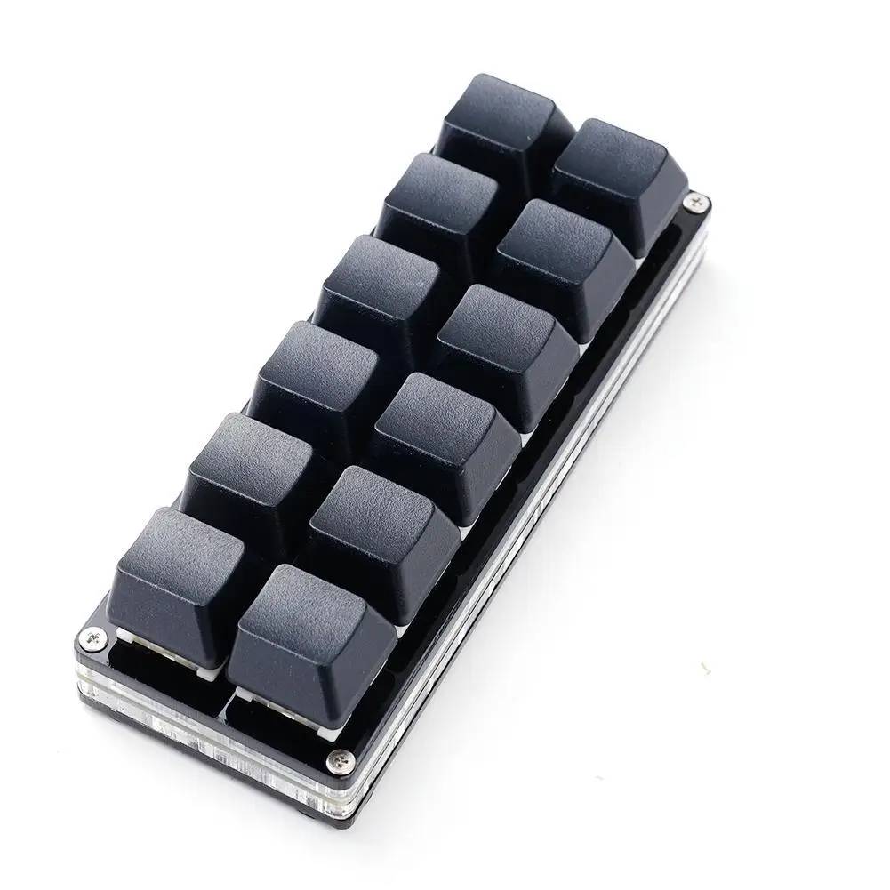 Mini preto 12 teclas mecânicas teclado de jogo teclado sayo dispositivo atalho teclado programável personalizado macro teclado quente