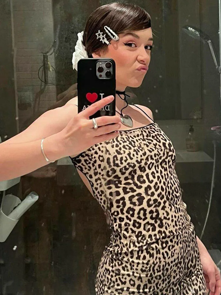 2025 moda leopardo impressão desliza sem costas sexy bodycon maxi vestido de verão feminino roupas casuais praia festa férias clube