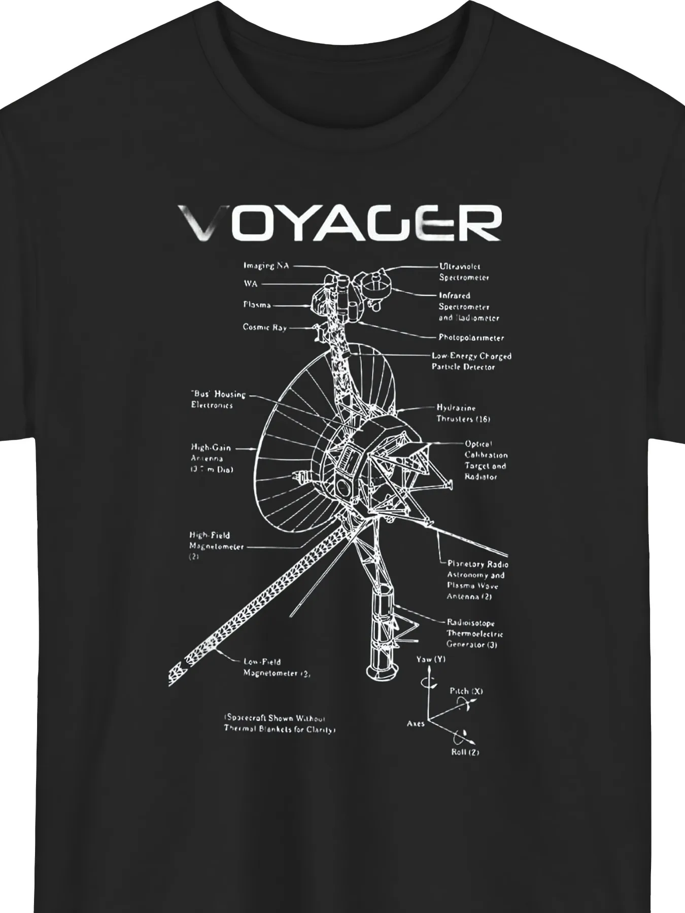 Space Exploration Voyager Diagram T-Shirt 100% Cotton O-Neck Short Sleeve Summer Casual Mens T-shirt Streetwear