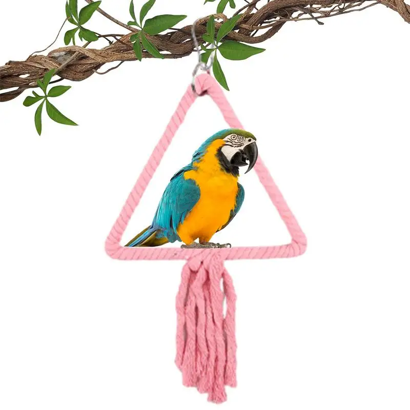 Rope Perches For Bird Cages Chewing Bird Cage Accessories Bird Perch Stand Colorful Accessories Strong Grip For Budgerigar