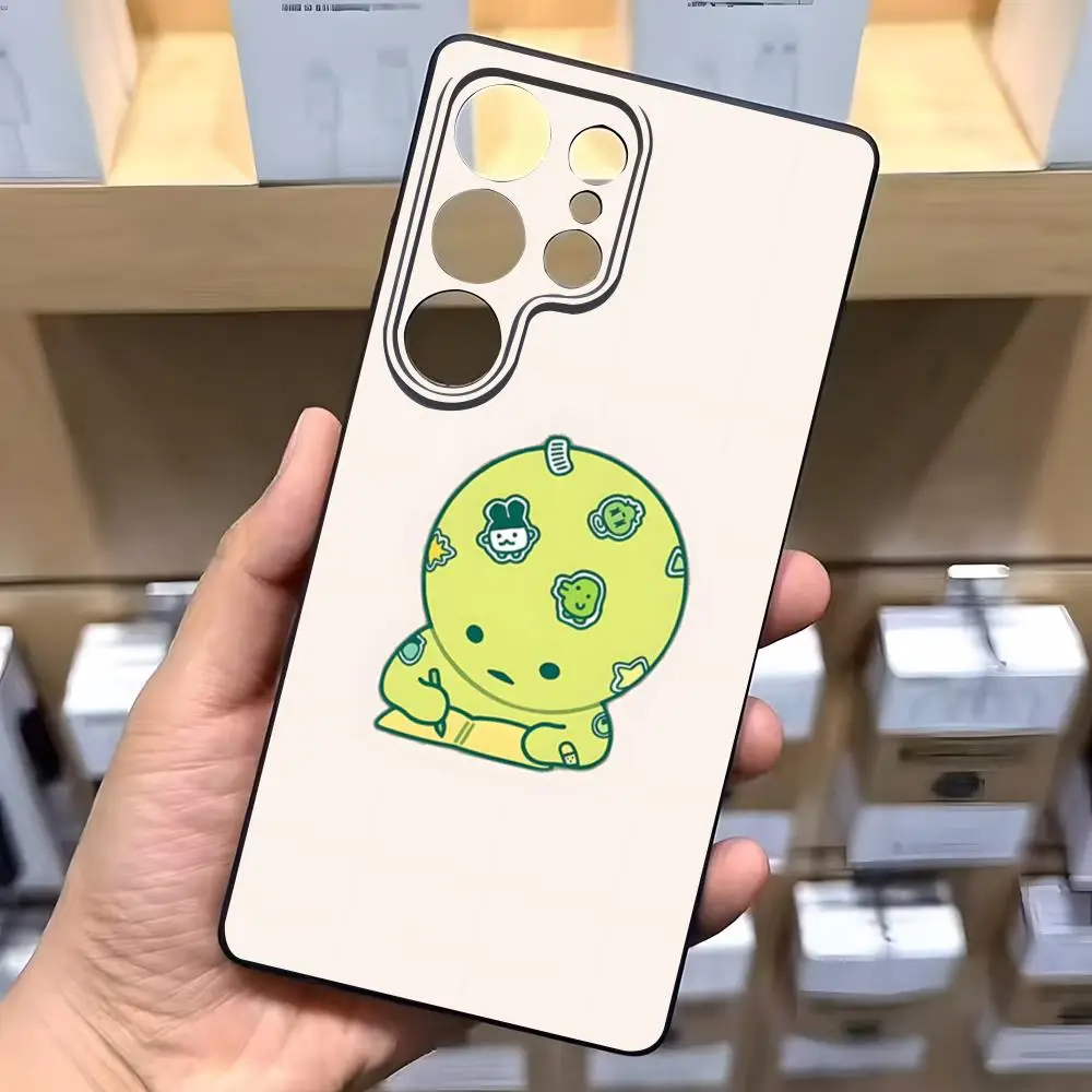 Smiski Green Guy Phone Case For Samsung A57 A37 A17 A56 A36 A26 A16 A25 A35 A55 A34 A24 A54 Black Soft Shell