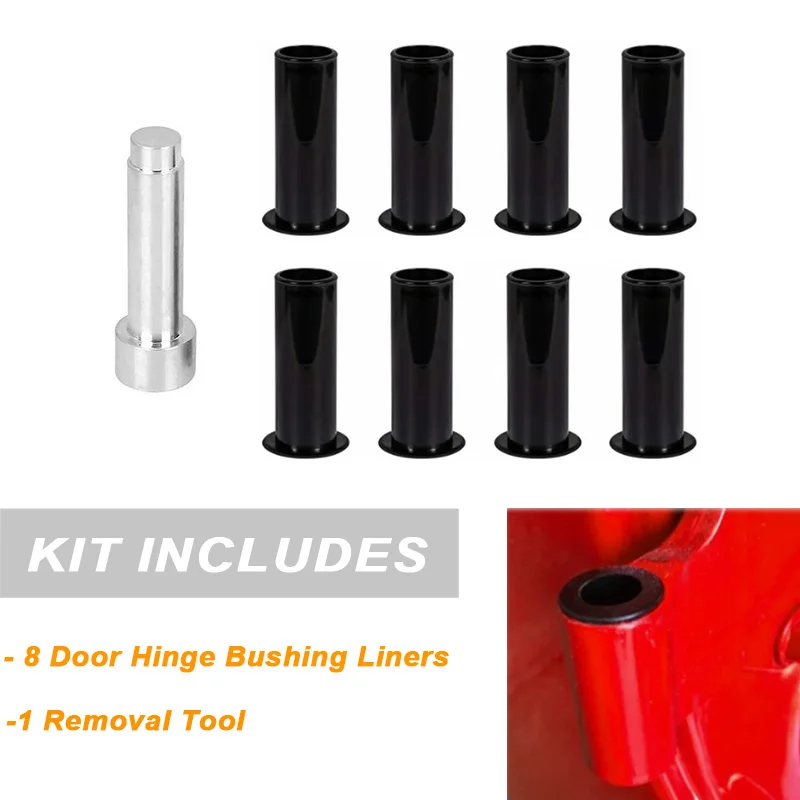 2-Door Door Hinge Pin Bushing Repair Kit For Jeep Wrangler 2007-2018 Door Bushing Removal Tool to Remove Corrosive Hinges